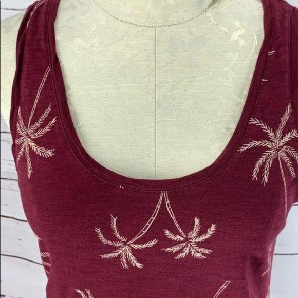 Old Navy Women's Everywhere Red Palm‎ Tree Tank Top Small - Picture 7 of 7